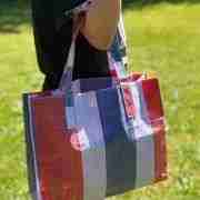 Hong Kong Style Red-White-Blue Tote Bag