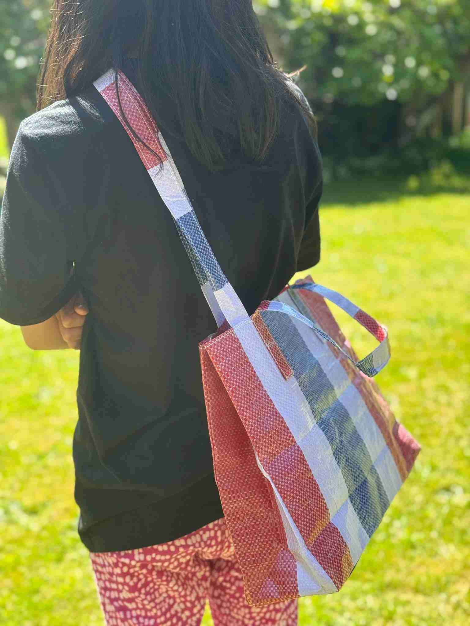 Hong Kong Style Red-White-Blue Tote Bag