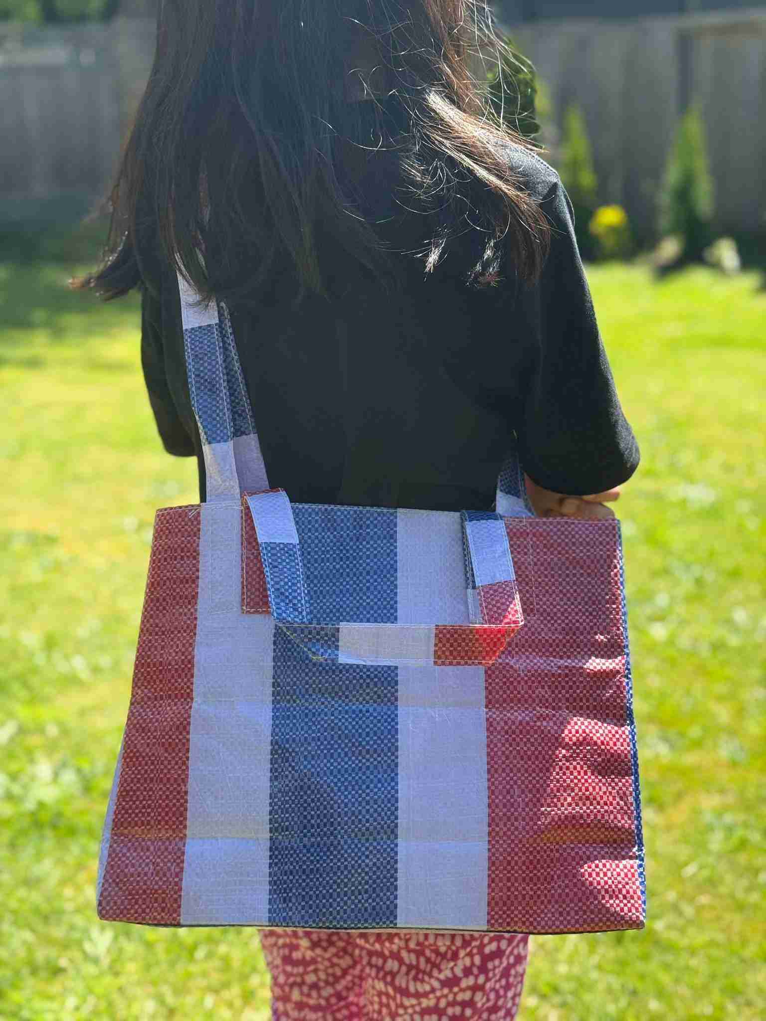 Hong Kong Style Red-White-Blue Tote Bag