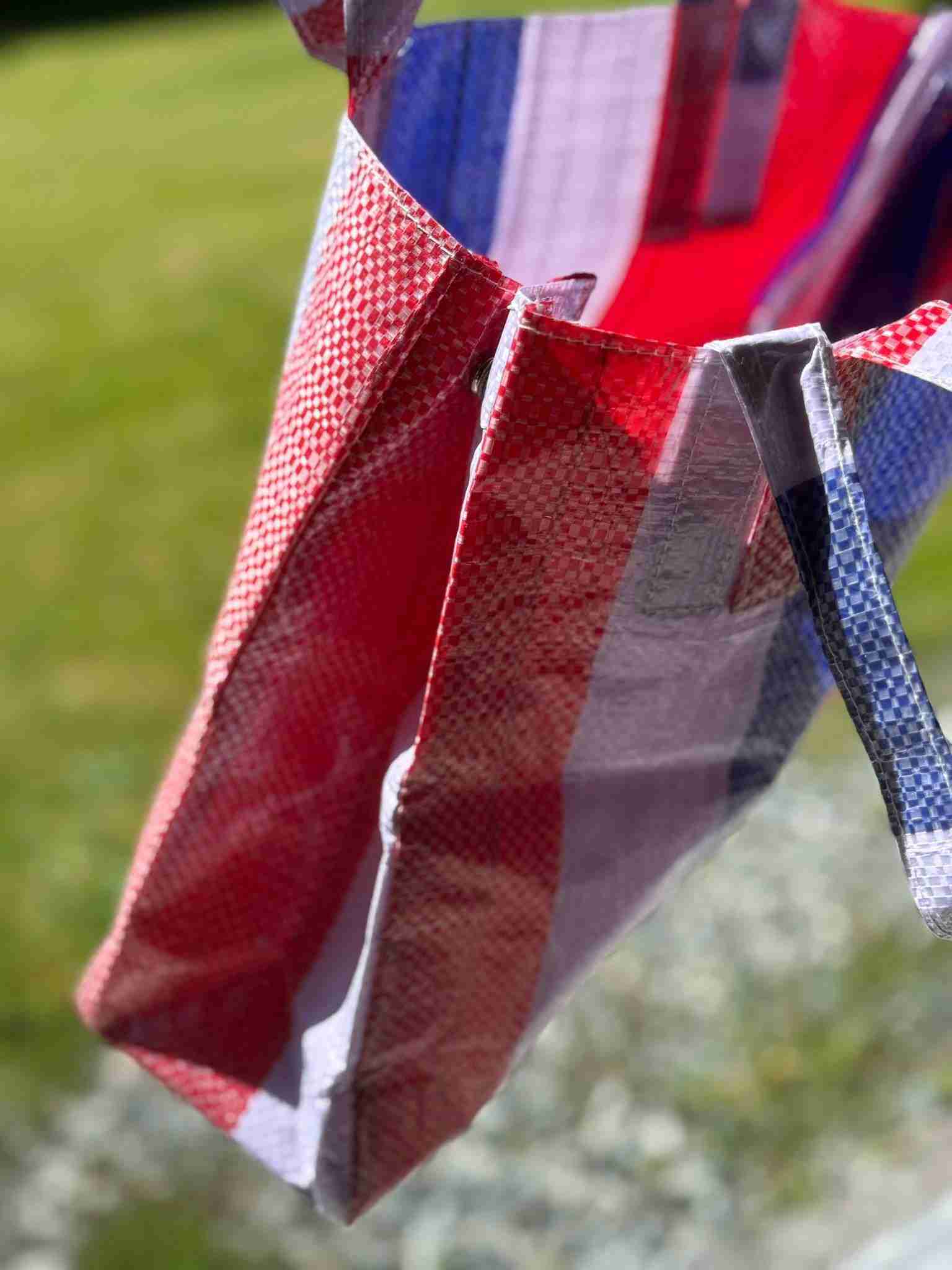 Hong Kong Style Red-White-Blue Tote Bag