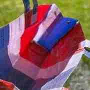 Hong Kong Style Red-White-Blue Tote Bag