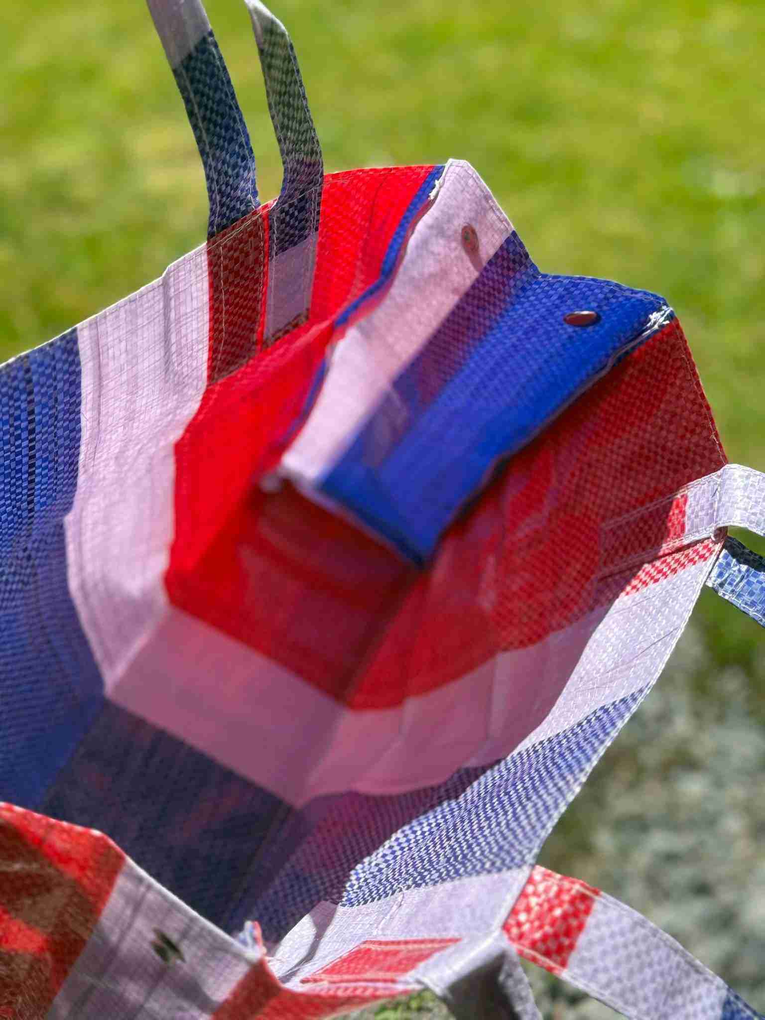 Hong Kong Style Red-White-Blue Tote Bag