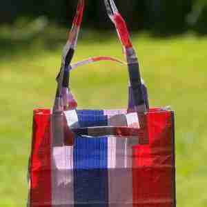 Hong Kong Style Red-White-Blue Tote Bag