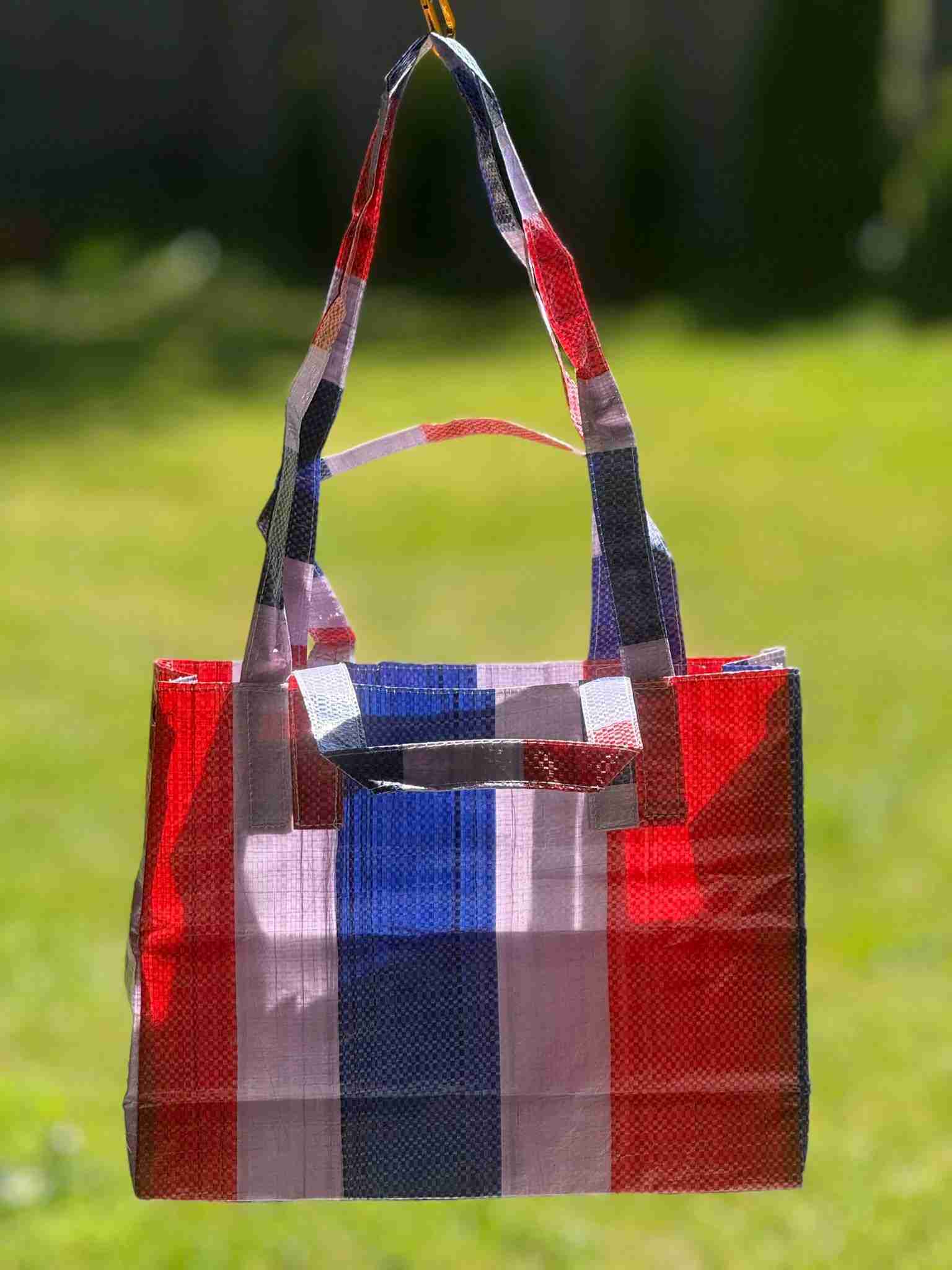 Hong Kong Style Red-White-Blue Tote Bag