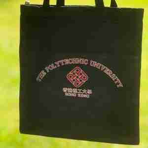 Hong Kong Polytechnic University Canvas Tote Bag With Zipper
