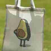 Avocado Funny Canvas Logo Tote Bag