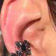 Gothic Black Cross Ear Cuff