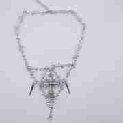 Gothic Punk Thorn Cross Pendant Necklace