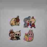 Labubu embroidered patch - 4 Pieces
