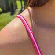 Sexy Beauty Neon Stripe Bra Strap With Elastic Shoulder Strap (Red)