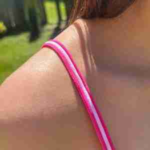 Sexy Beauty Neon Stripe Bra Strap With Elastic Shoulder Strap (Red)