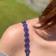 Sexy Beauty Circle Crystal Bra Strap With Elastic Shoulder Strap (Purple)