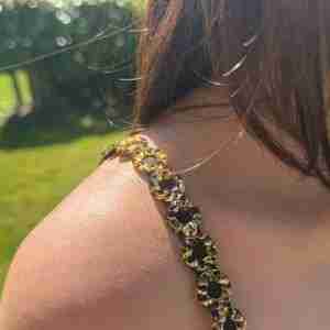 Sexy Beauty Circle Crystal Bra Strap With Elastic Shoulder Strap (Yellow)