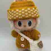 Labubu Trendy Outfits for Your Plushie Star (Brown Sweater)