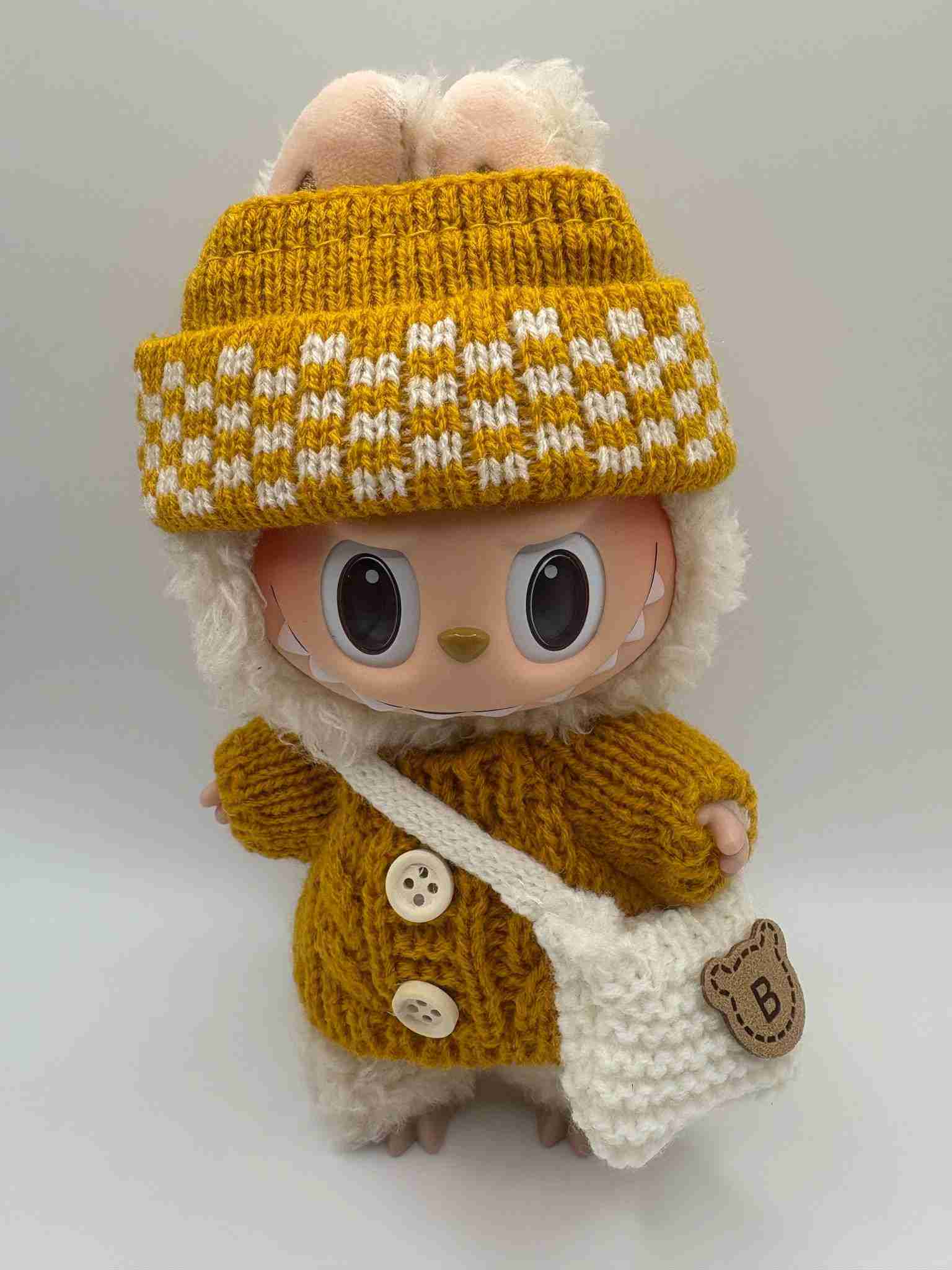 Labubu Trendy Outfits for Your Plushie Star (Brown Sweater)