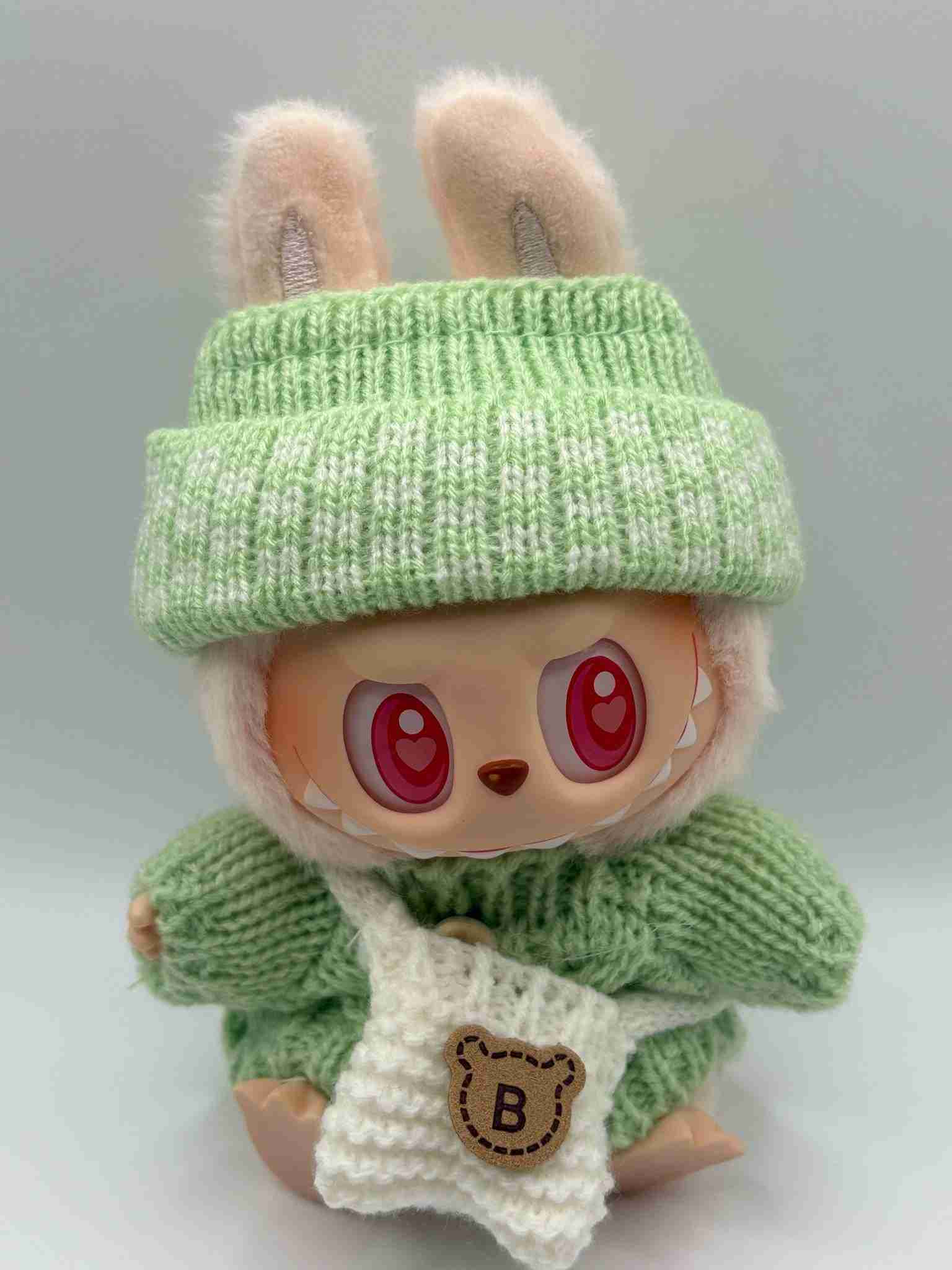 Labubu Trendy Outfits for Your Plushie Star (Green Sweater)