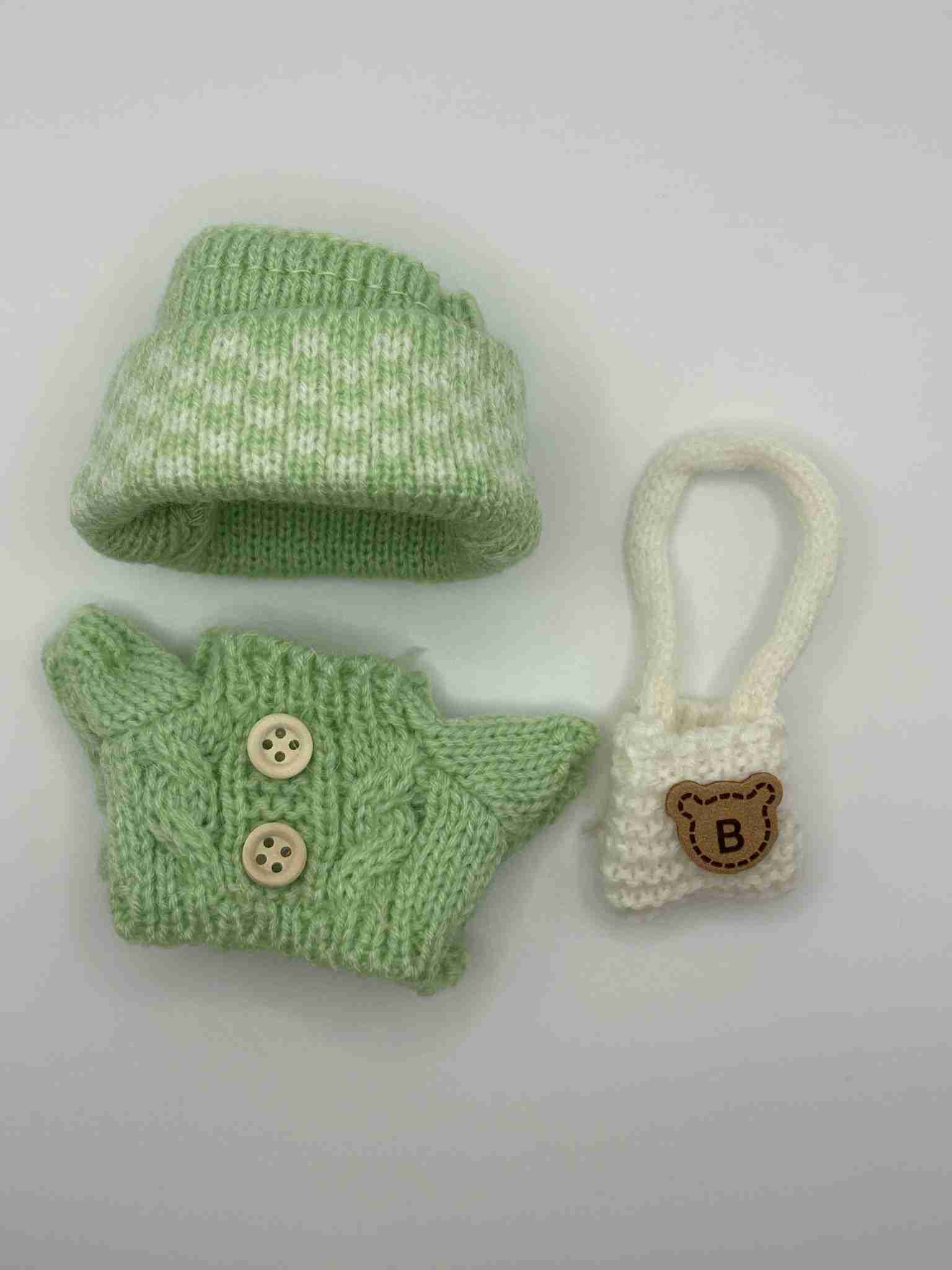 Labubu Trendy Outfits for Your Plushie Star (Green Sweater)