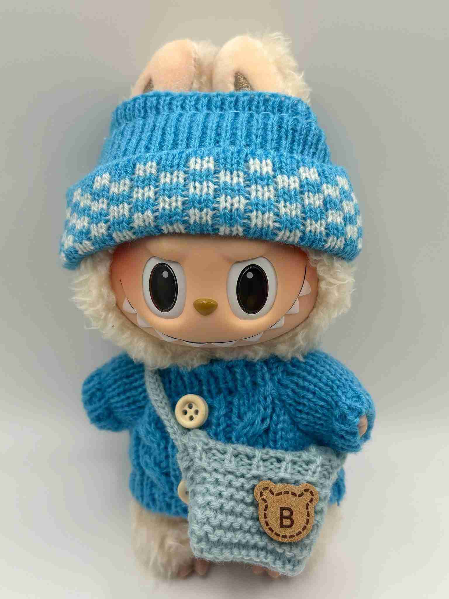 Labubu Trendy Outfits for Your Plushie Star (Blue Sweater)
