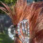 Silver Metal Claw Clip With Skeleton Hand Design