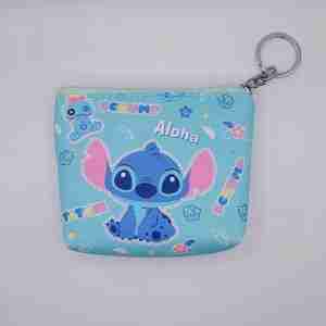 Stitch Coin Purse - Light Blue Aloha