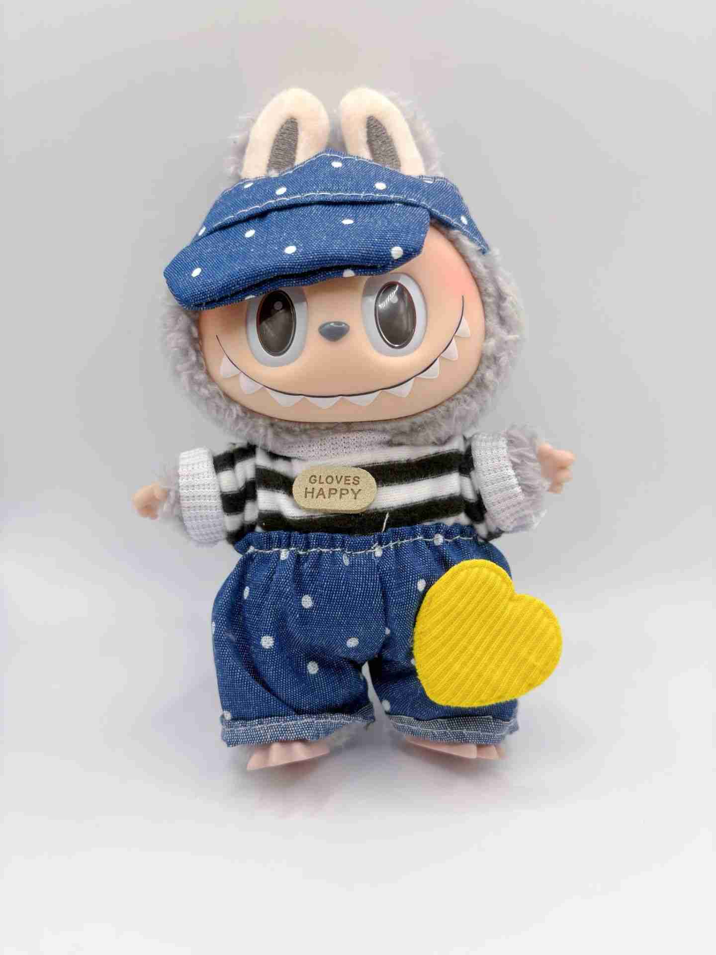 Labubu Denim Overalls & Hat Countryside Set