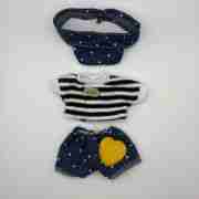 Labubu Denim Overalls & Hat Countryside Set – Three-Piece Outfit