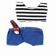 Labubu Single Strap Denim Overalls Set – Two-Piece Outfit