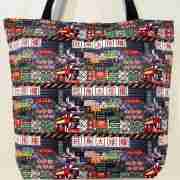 Mong Kok Street Cafe - Handmade HK Style Tote Bag With Zipper & Inner Pocket