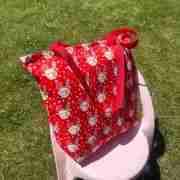 Maneki Neko Cat - Handmade Tote Bag With Zipper & Inner Pocket