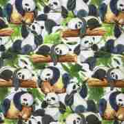 Panda Pattern – Handmade Tote Bag With Zipper & Inner Pocket