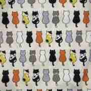 Cute Cat Print with Brown Strap – Handmade Tote Bag With Zipper & Inner Pocket