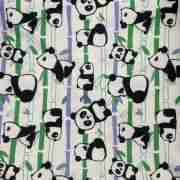 Panda Pattern – Handmade Tote Bag With Zipper & Inner Pocket
