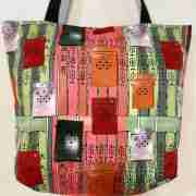 Vintage Decoration - Handmade Tote Bag With Zipper & Inner Pocket