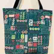 Fortune Sticks - Handmade HK Style Tote Bag With Zipper & Inner Pocket