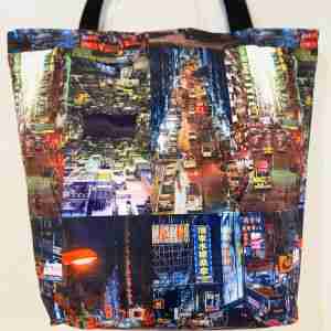 Street View - Handmade HK Style Tote Bag With Zipper & Inner Pocket