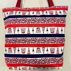 Mister Softee Ice Cream Design - Handmade HK Style Tote Bag with Zipper & Inner Pocket
