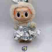 Labubu Outfit – Silver Cyber Girl Dress
