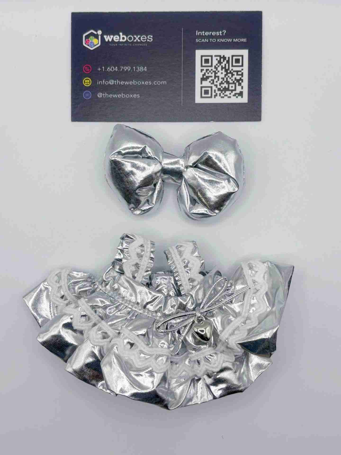 Labubu Outfit – Silver Cyber Girl Dress
