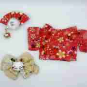 Japanese Kimono Outfit for 17cm Labubu Doll